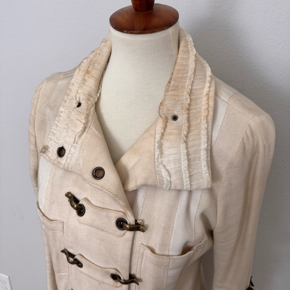 Almost Vintage LAMB Cream Double-Breasted Women's Jacket